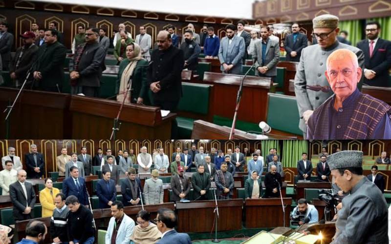 جموں وکشمیراسمبلی کےبجٹ اجلاس کا لیفٹیننٹ گورنرکے خطبہ سے آغاز